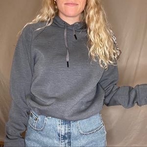 Cropped grey hoodie